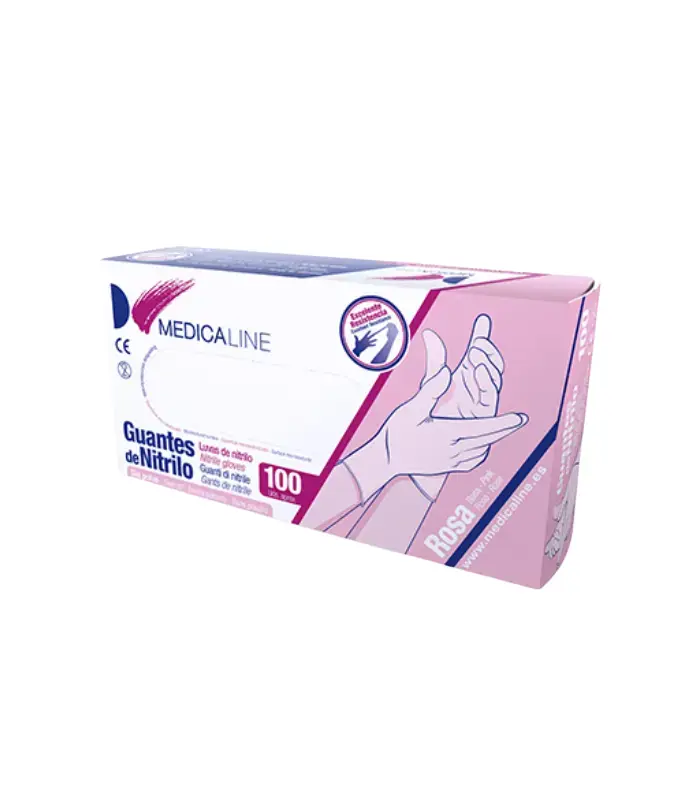 Medicaline Luvas Nitrilo Rosa